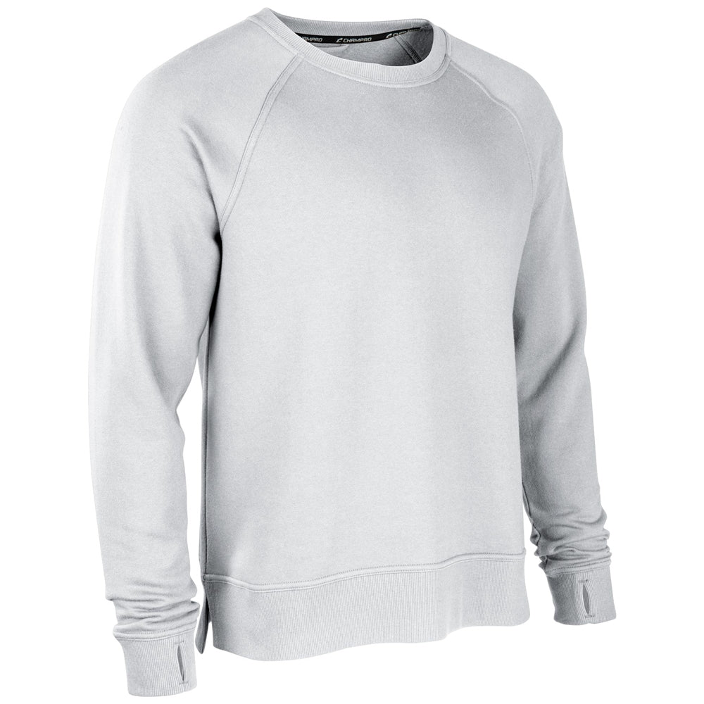Victory Fleece Men's Split Hem Crew - White - Adult - Small