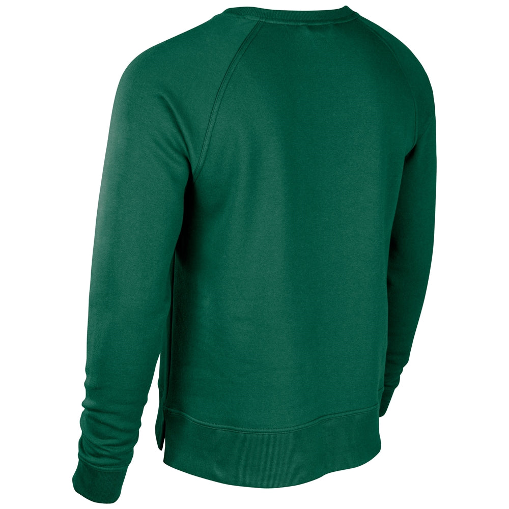 Victory Fleece Men's Split Hem Crew - Forest Green - Adult - Medium