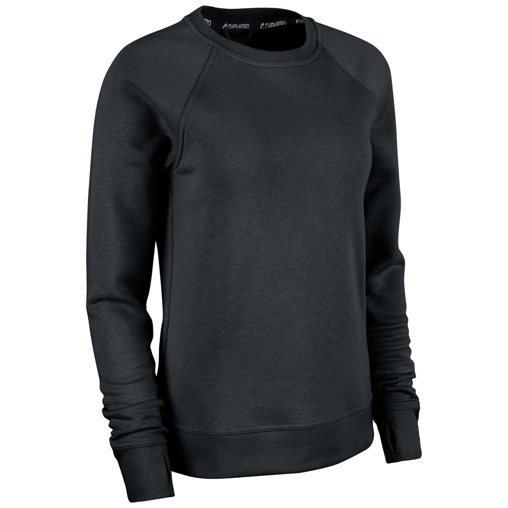 Victory Fleece Women's Split Hem Crew - Black - Womens - 3XL