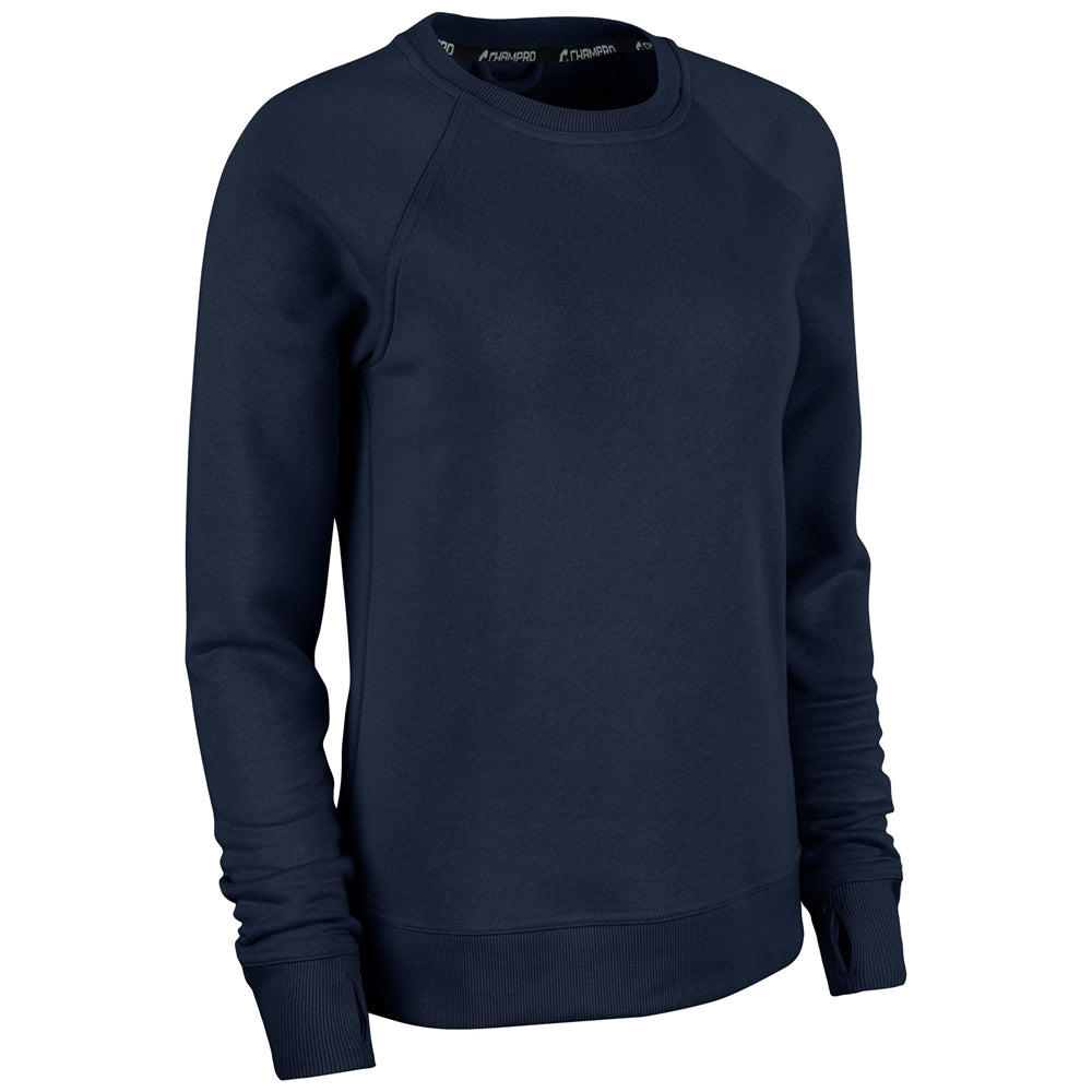 Victory Fleece Women's Split Hem Crew - Navy - Womens - Large