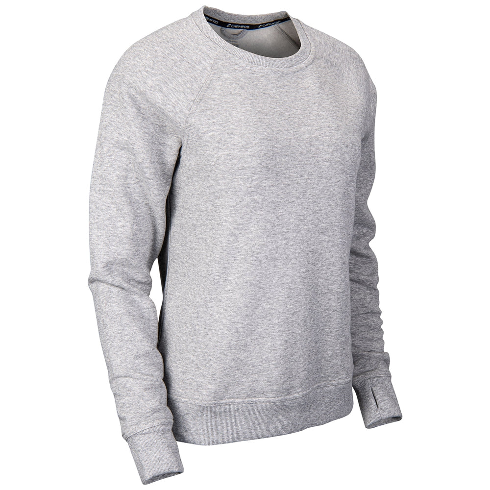 Victory Fleece Women's Split Hem Crew - Oxford Heather Grey - Womens - Extra-Small