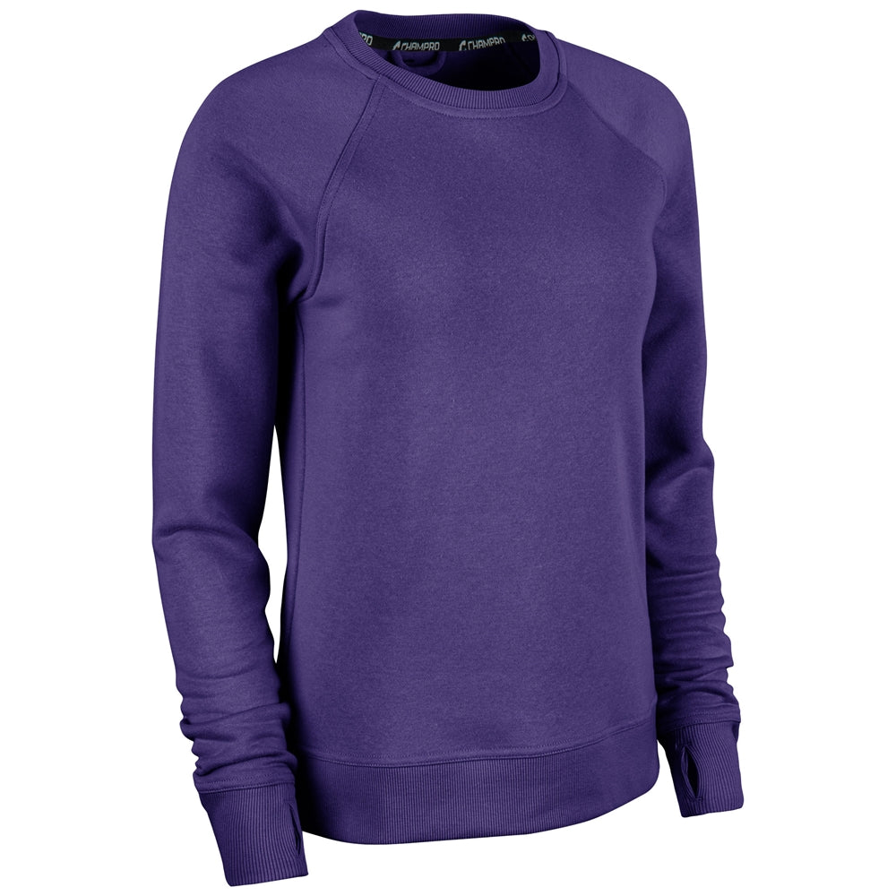 Victory Fleece Women's Split Hem Crew - Purple - Womens - XXLarge