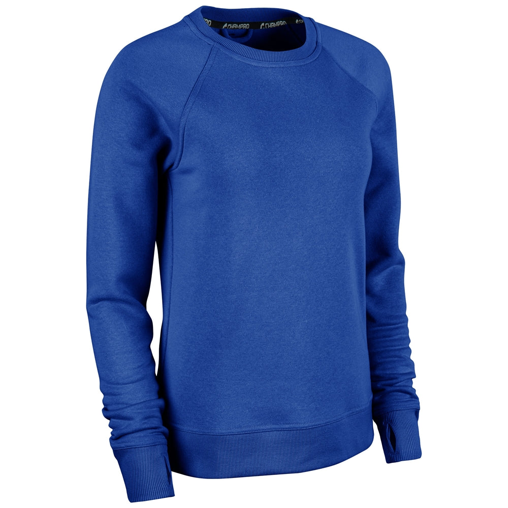 Victory Fleece Women's Split Hem Crew - Royal - Womens - Extra-Large