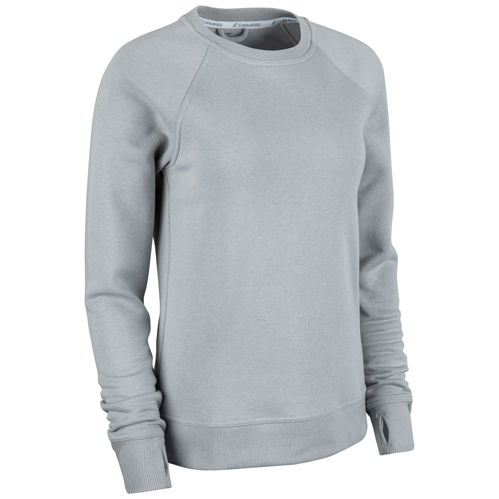 Victory Fleece Women's Split Hem Crew - Silver - Womens - 3XL