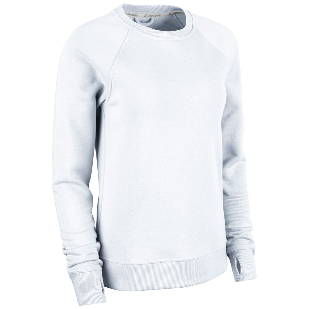 Victory Fleece Women's Split Hem Crew - White - Womens - Small
