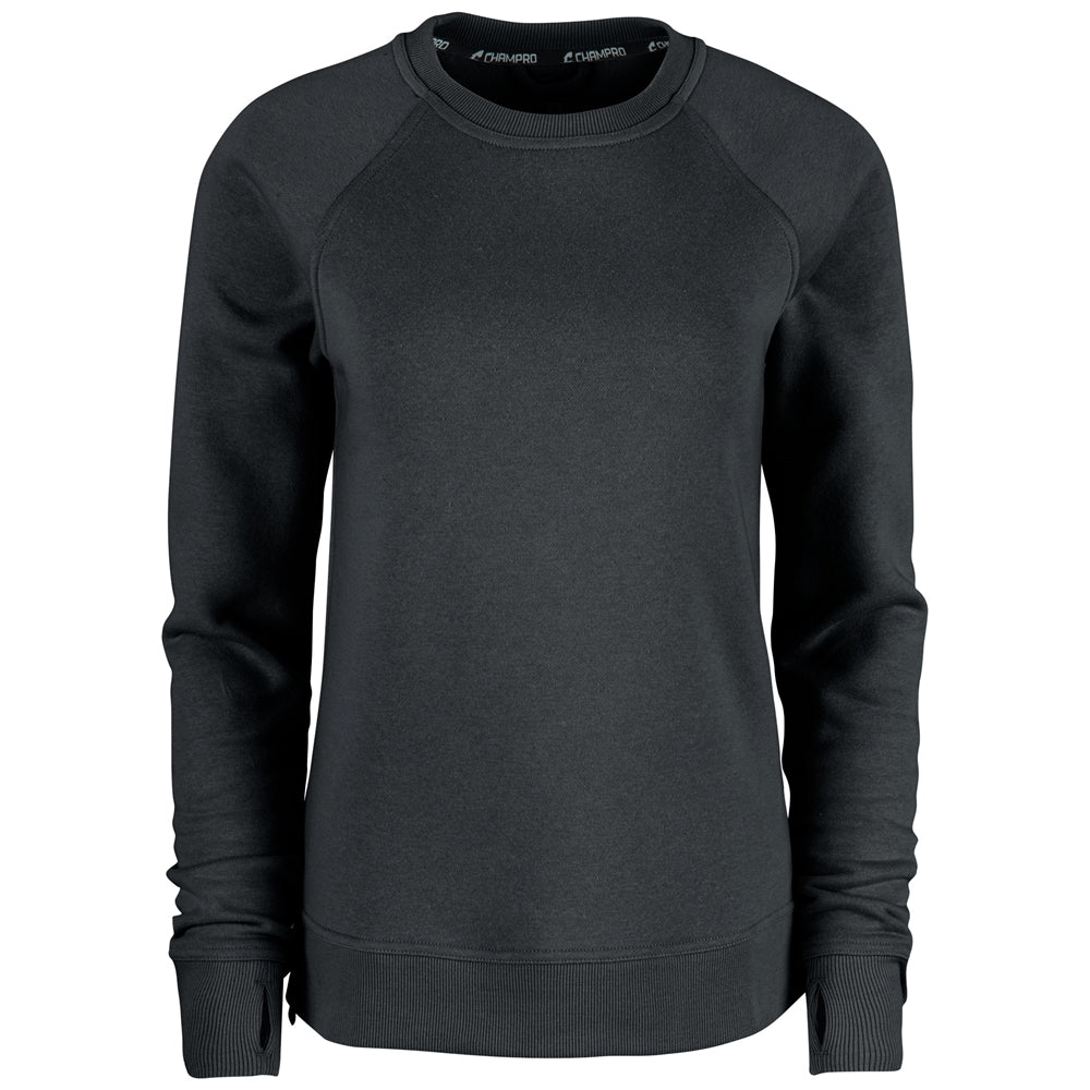 Victory Fleece Women's Split Hem Crew - Black - Womens - Medium