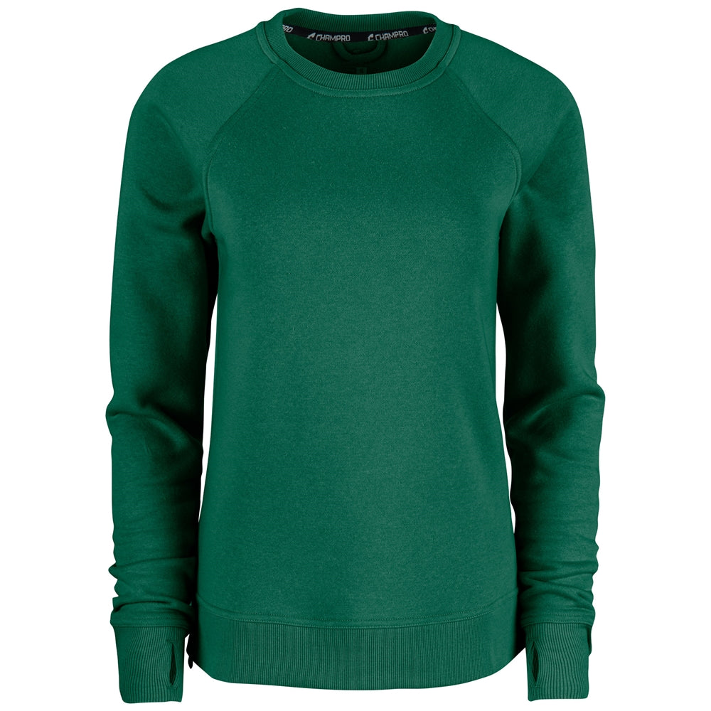 Victory Fleece Women's Split Hem Crew - Forest Green - Womens - 3XL