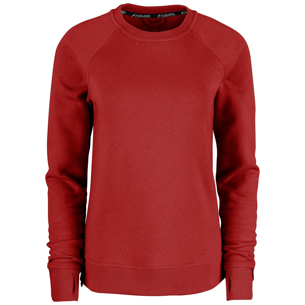 Victory Fleece Women's Split Hem Crew - Scarlet - Womens - Small