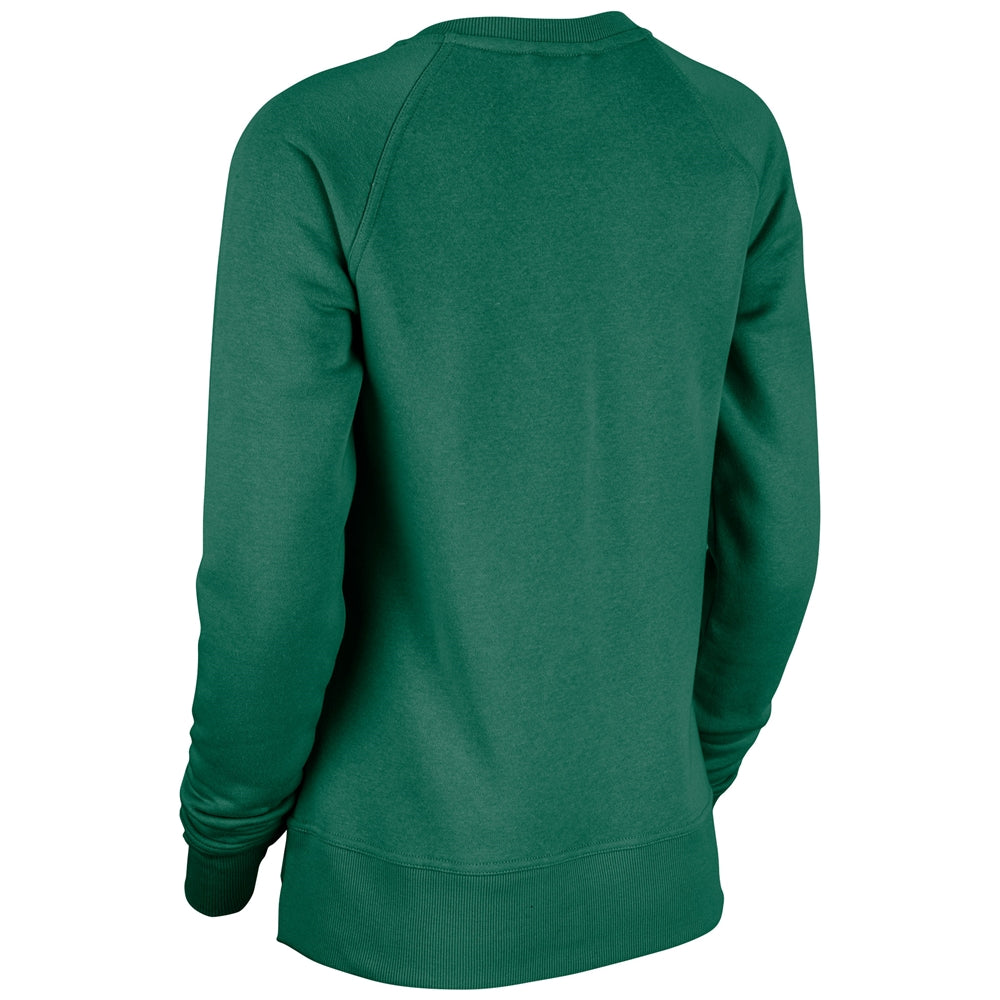 Victory Fleece Women's Split Hem Crew - Forest Green - Womens - Medium