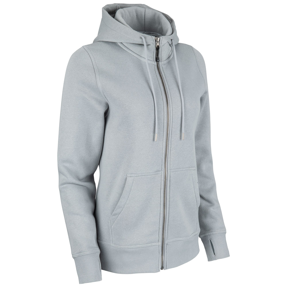 Victory Fleece Zip Hoodie - Silver - Womens - XXLarge