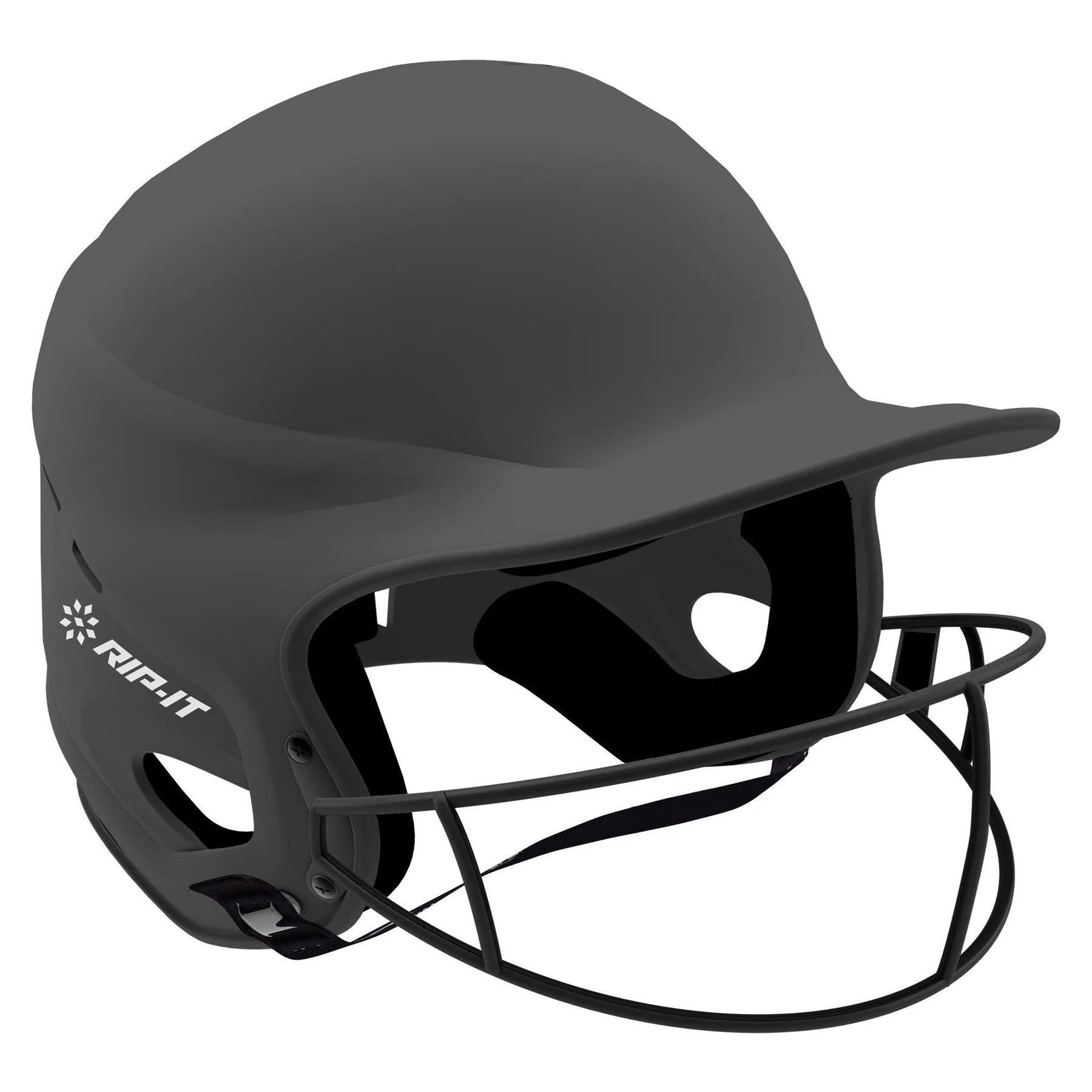 RIP-IT Vision Pro Matte Softball Batting Helmet - Medium/Large - Charcoal (Matte)
