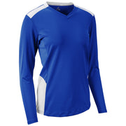 Rally Long Sleeve Volleyball Jersey - Royal White - Womens - Medium
