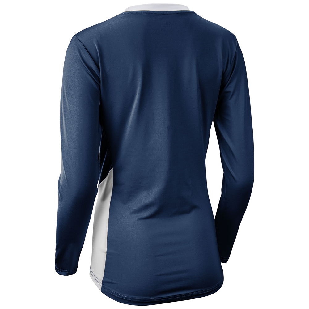 Rally Long Sleeve Volleyball Jersey - Navy White - Womens - Large