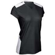 Point Cap Sleeve Volleyball Jersey - Black White - Womens - Medium