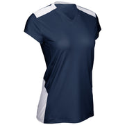Point Cap Sleeve Volleyball Jersey - Navy White - Girls - Large