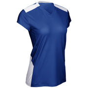 Point Cap Sleeve Volleyball Jersey - Royal White - Girls - Small