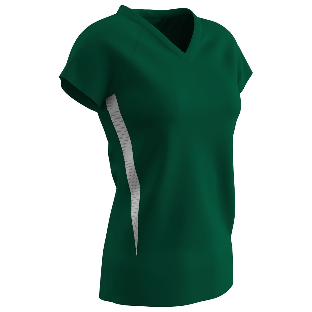 SPIKE Ladies Volleyball Jersey - Forest Green White - Womens - Large