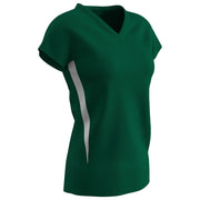 SPIKE Ladies Volleyball Jersey - Forest Green White - Womens - Large