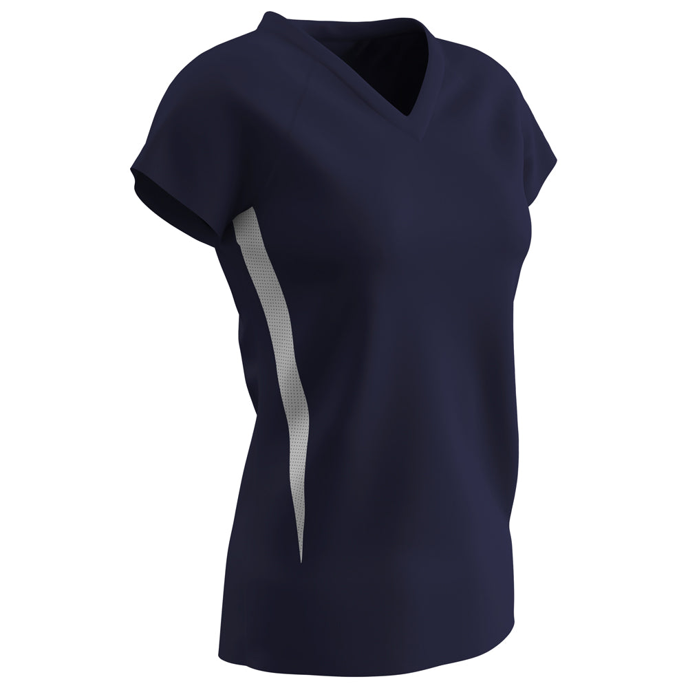 SPIKE Ladies Volleyball Jersey - Navy White - Womens - Extra-Small
