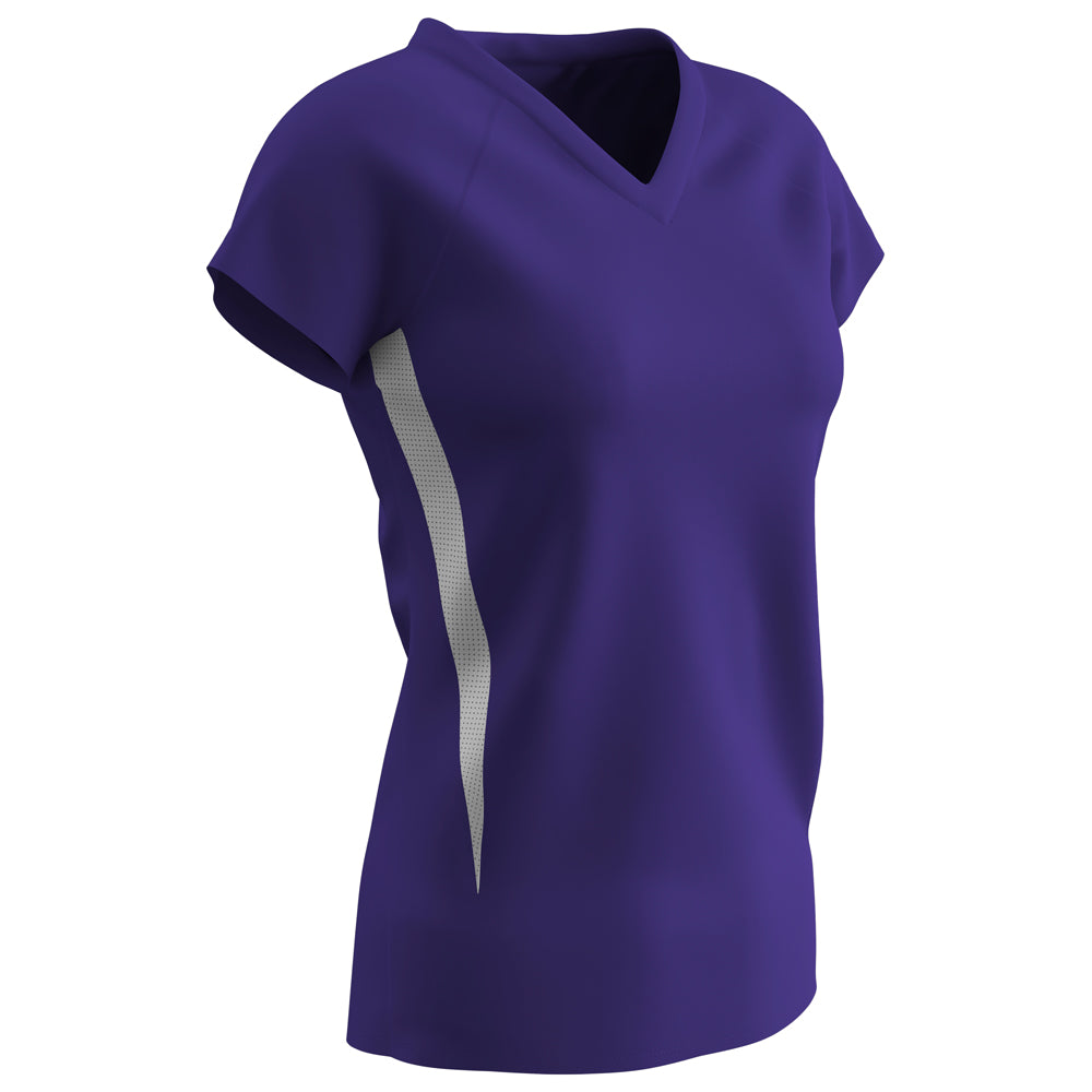 SPIKE Ladies Volleyball Jersey - Purple White - Womens - Extra-Small