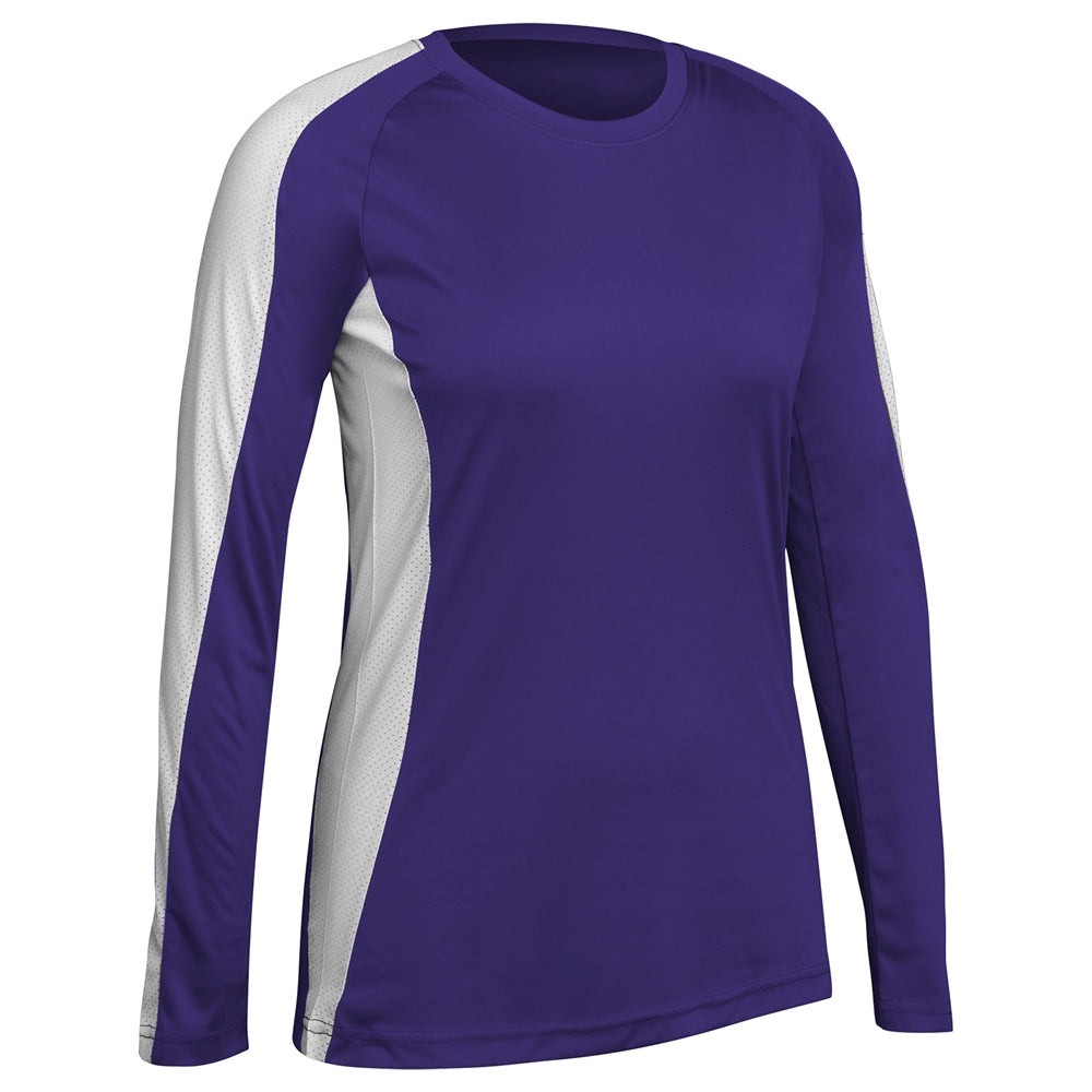 Triumphant Volleyball Jersey - Purple White - Girls - Small