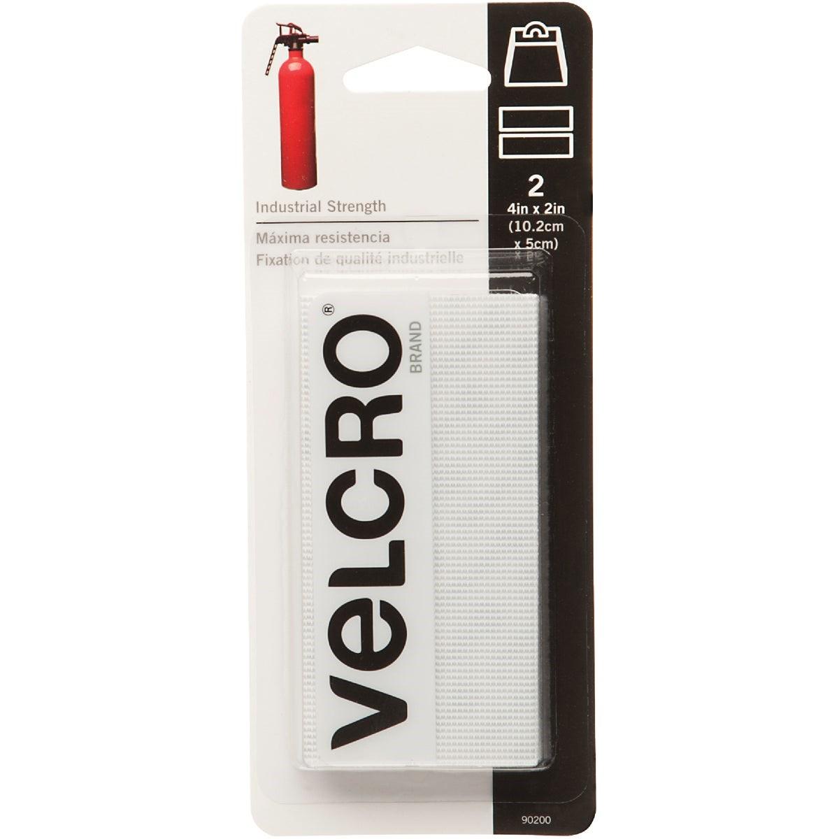90200 VELCRO Brand 2 In. x 4 In. White Industrial Strength Hook & Loop Strip (2 Ct.)