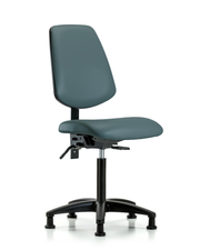 Rutledge Vinyl Chair - Medium Bench Height with Medium Back & Stationary Glides in Colonial Blue Trailblazer Vinyl