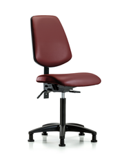 Rutledge Vinyl Chair - Medium Bench Height with Medium Back & Stationary Glides in Borscht Supernova Vinyl