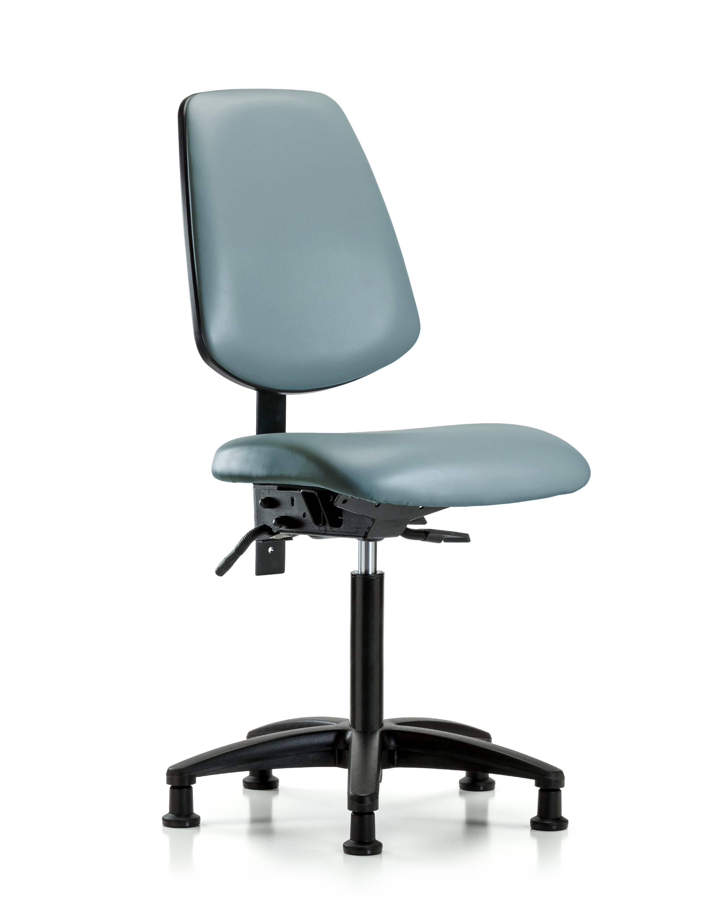 Rutledge Vinyl Chair - Medium Bench Height with Medium Back & Stationary Glides in Storm Supernova Vinyl