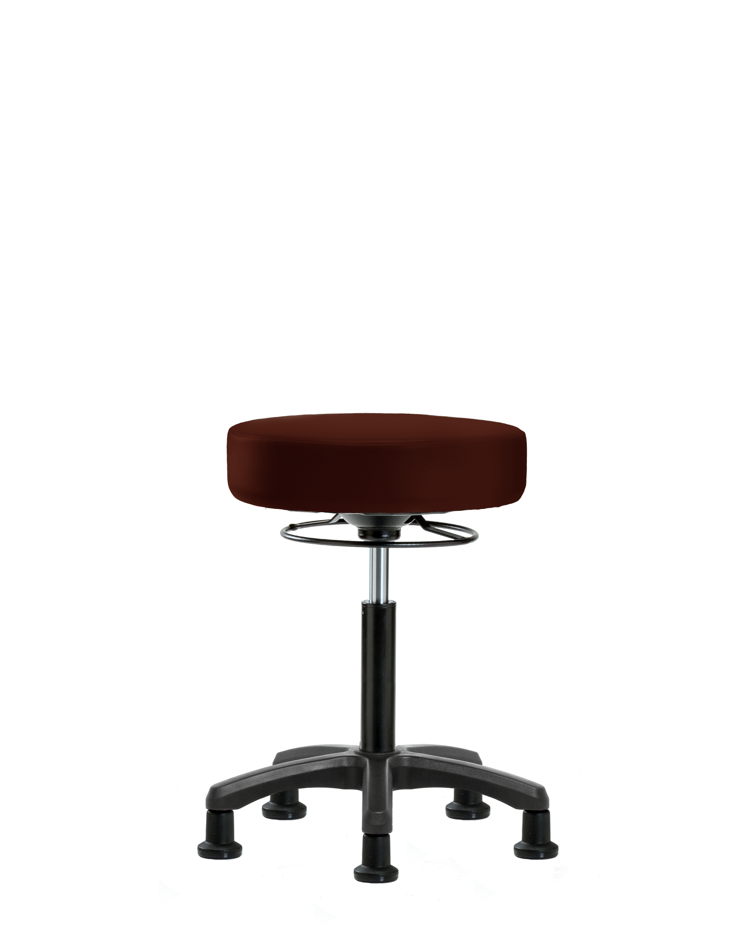 Vinyl Mini-Stool - Medium Bench Height with Stationary Glides in Burgundy Trailblazer Vinyl