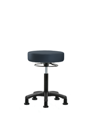 Vinyl Mini-Stool - Medium Bench Height with Stationary Glides in Imperial Blue Trailblazer Vinyl