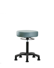 Vinyl Mini-Stool - Medium Bench Height with Stationary Glides in Storm Supernova Vinyl