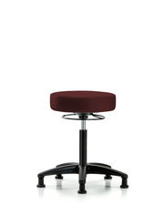 Rutledge Vinyl Stool without Back - Medium Bench Height with Stationary Glides in Burgundy Trailblazer Vinyl