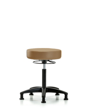 Rutledge Vinyl Stool without Back - Medium Bench Height with Stationary Glides in Taupe Trailblazer Vinyl