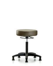Rutledge Vinyl Stool without Back - Medium Bench Height with Stationary Glides in Taupe Supernova Vinyl