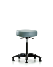 Rutledge Vinyl Stool without Back - Medium Bench Height with Stationary Glides in Storm Supernova Vinyl