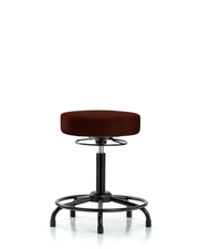 Rutledge Vinyl Stool without Back - Medium Bench Height with Round Tube Base & Stationary Glides in Burgundy Trailblazer Vinyl