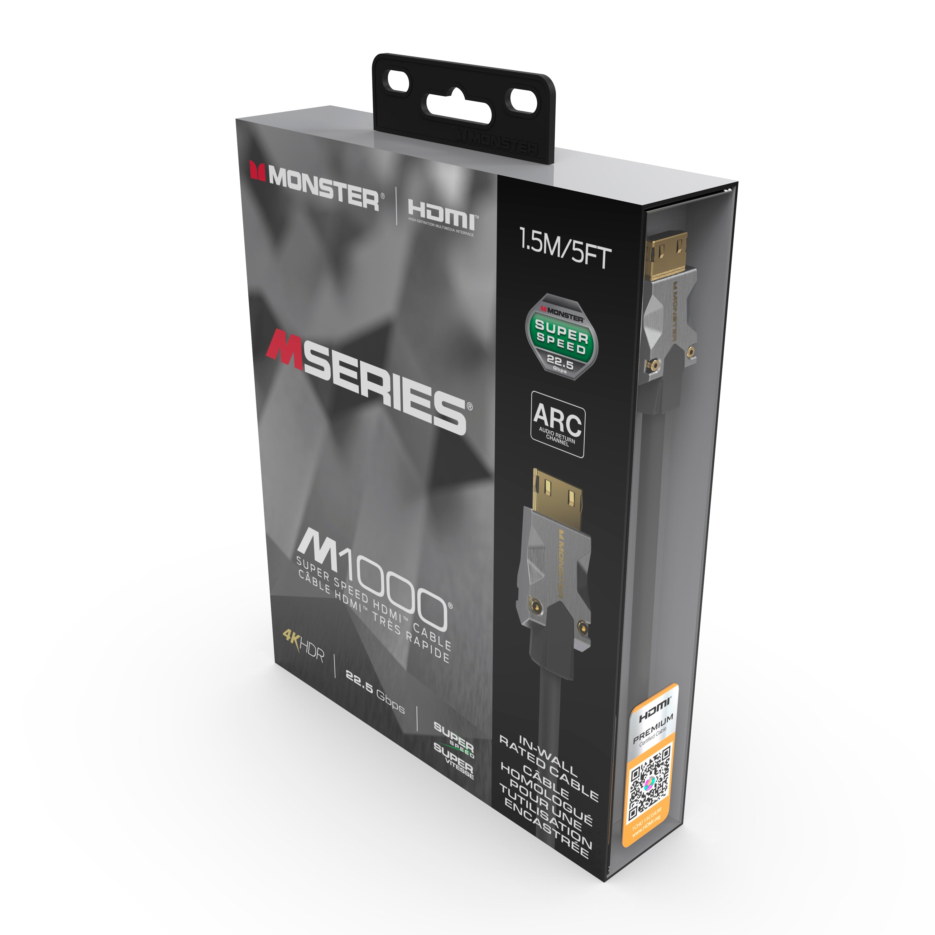 Monster VMM10001 M1000 HDMI 2.0 Cable. 1.5 Meter