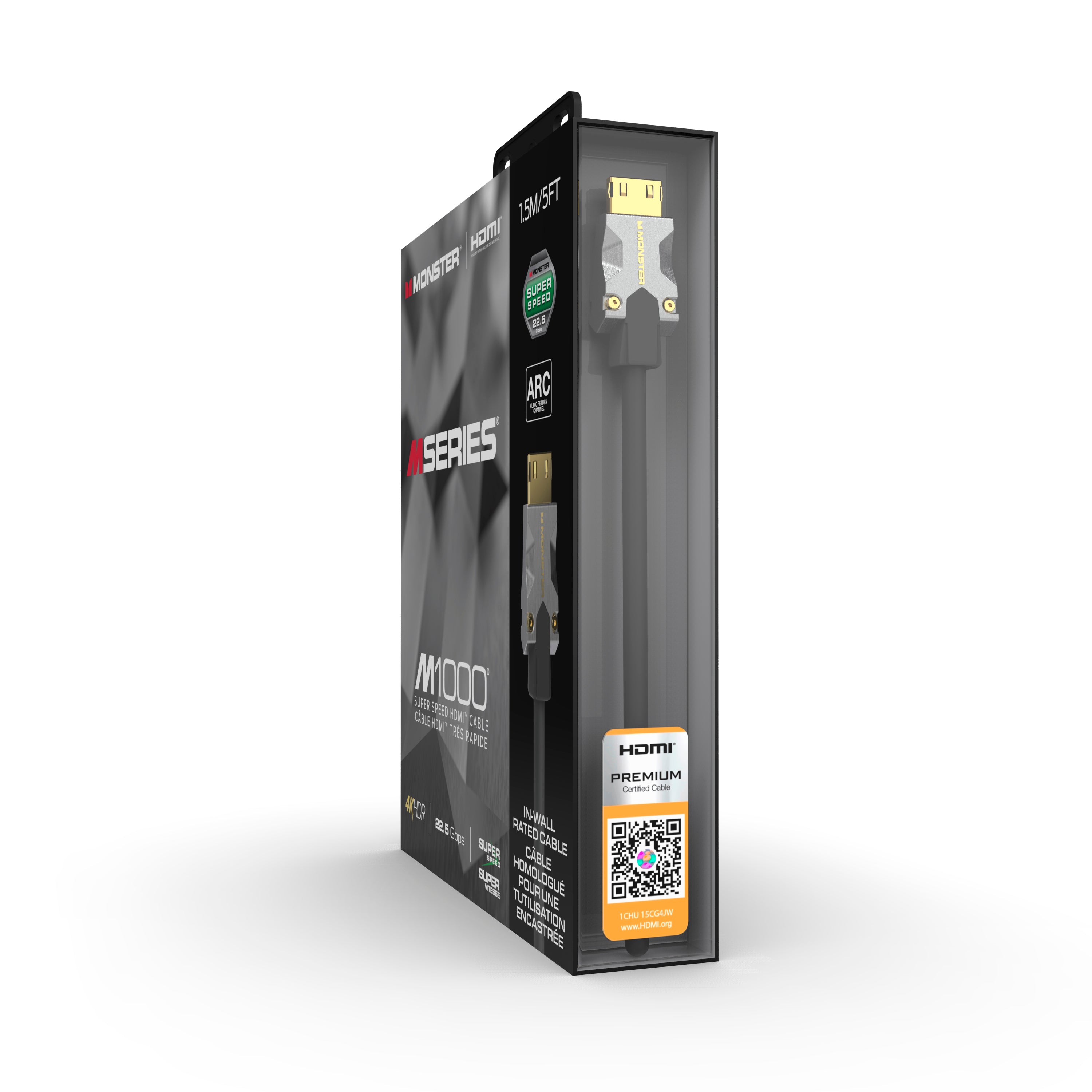 Monster VMM10001 M1000 HDMI 2.0 Cable. 1.5 Meter