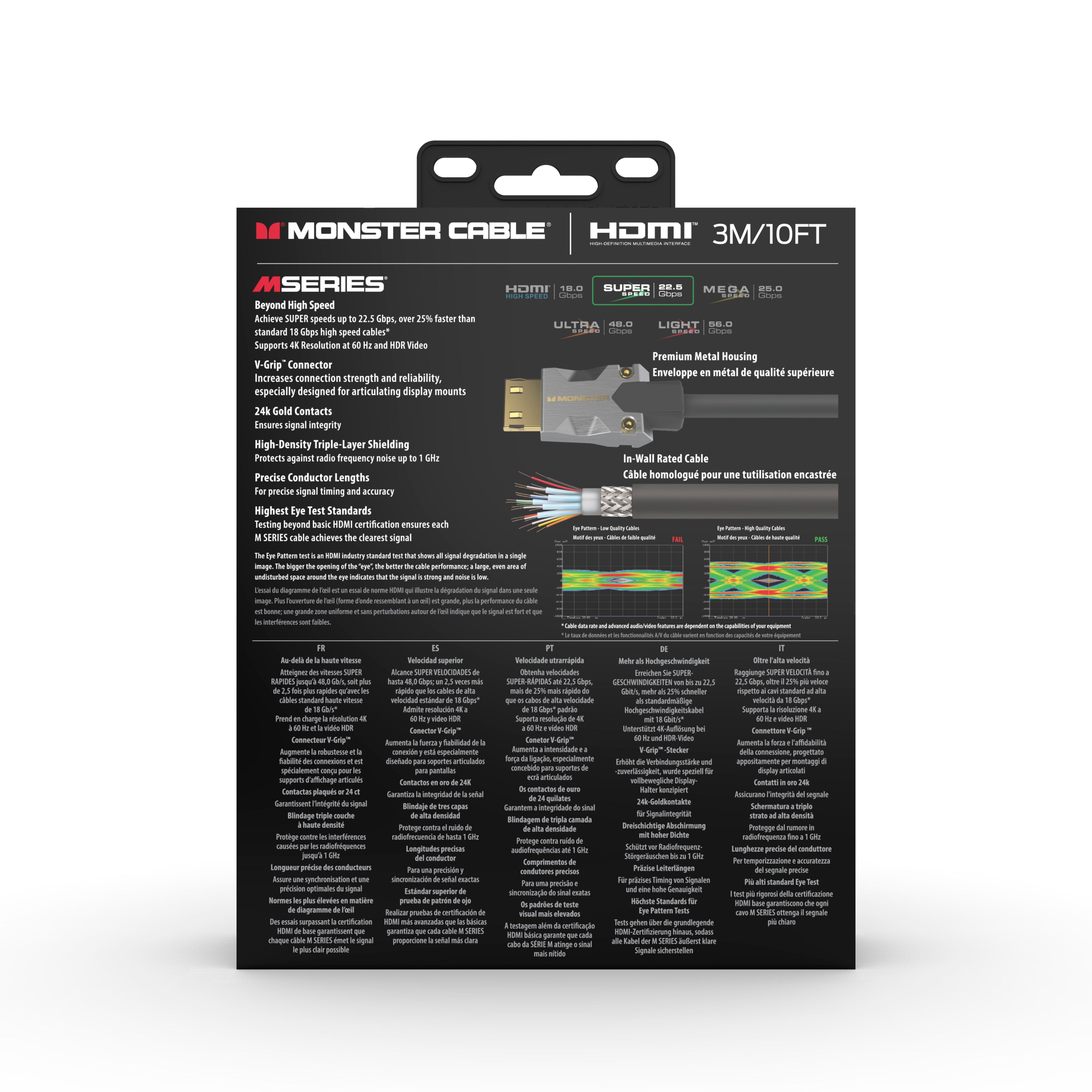 Monster VMM10002 M1000 HDMI 2.0 Cable. 3 Meter
