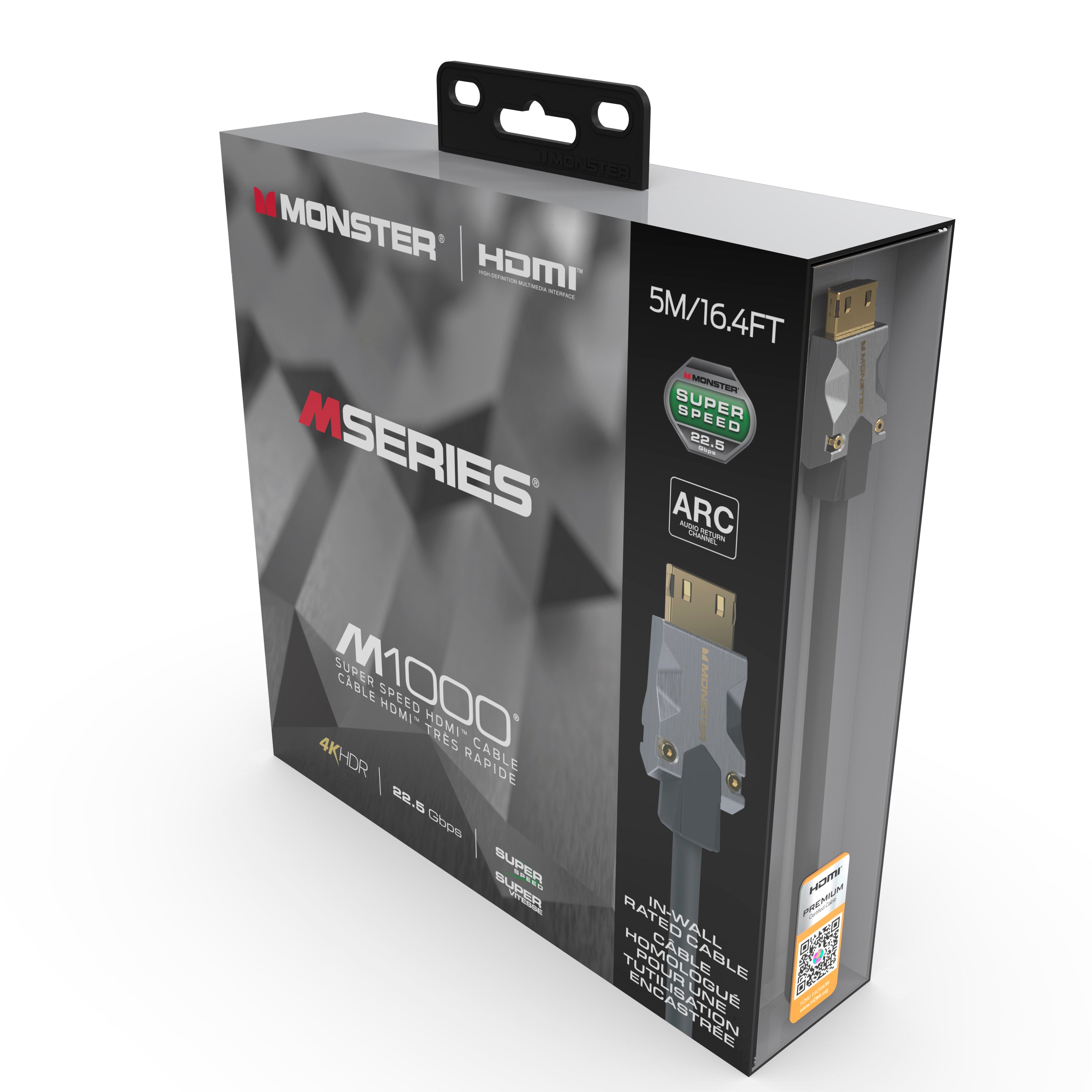 Monster VMM10003 M1000 HDMI 2.0 Cable. 5 Meter