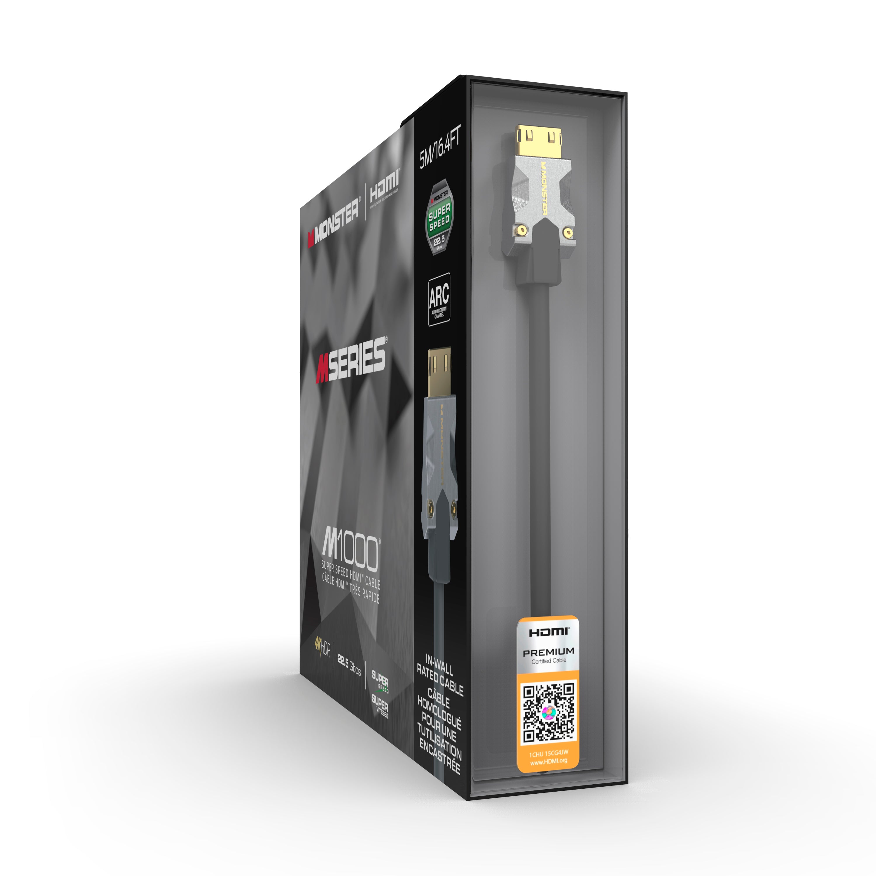 Monster VMM10003 M1000 HDMI 2.0 Cable. 5 Meter