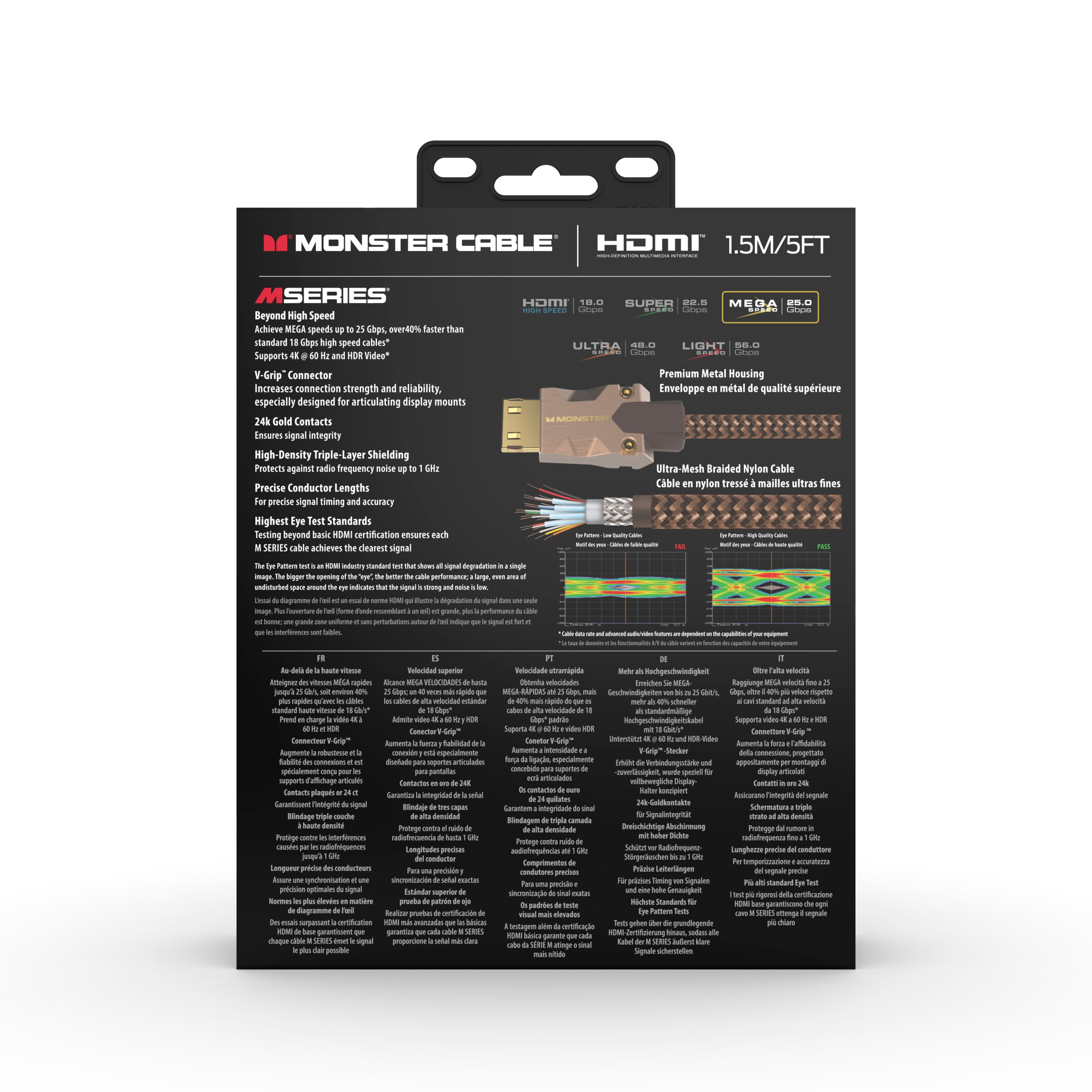 Monster VMM10004 M2000 HDMI 2.0 Cable. 1.5 Meter