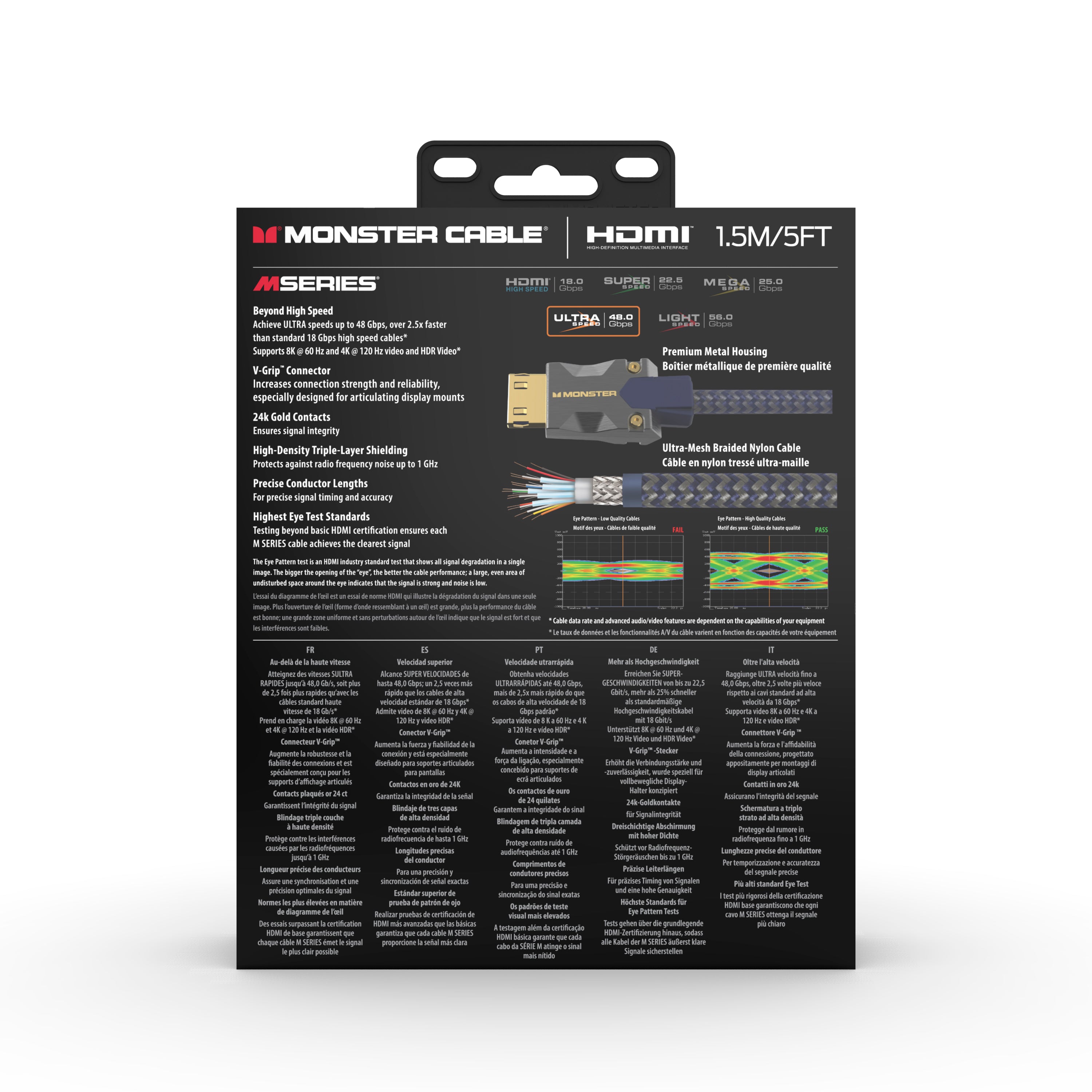 Monster VMM10007 M3000 HDMI 2.1 Cable. 1.5 Meter