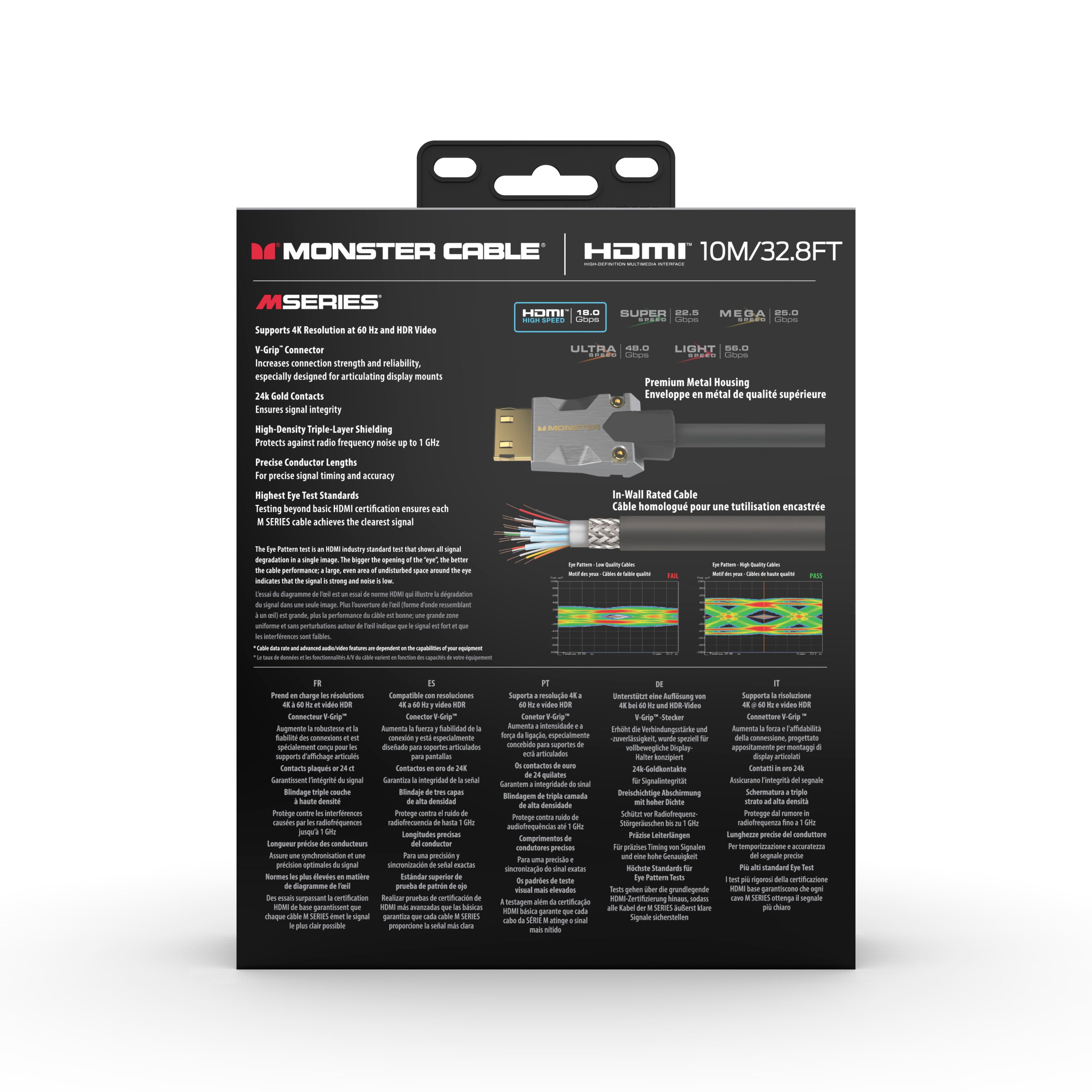 Monster VMM10010 M1000 HDMI 2.0 Cable. 10 Meter