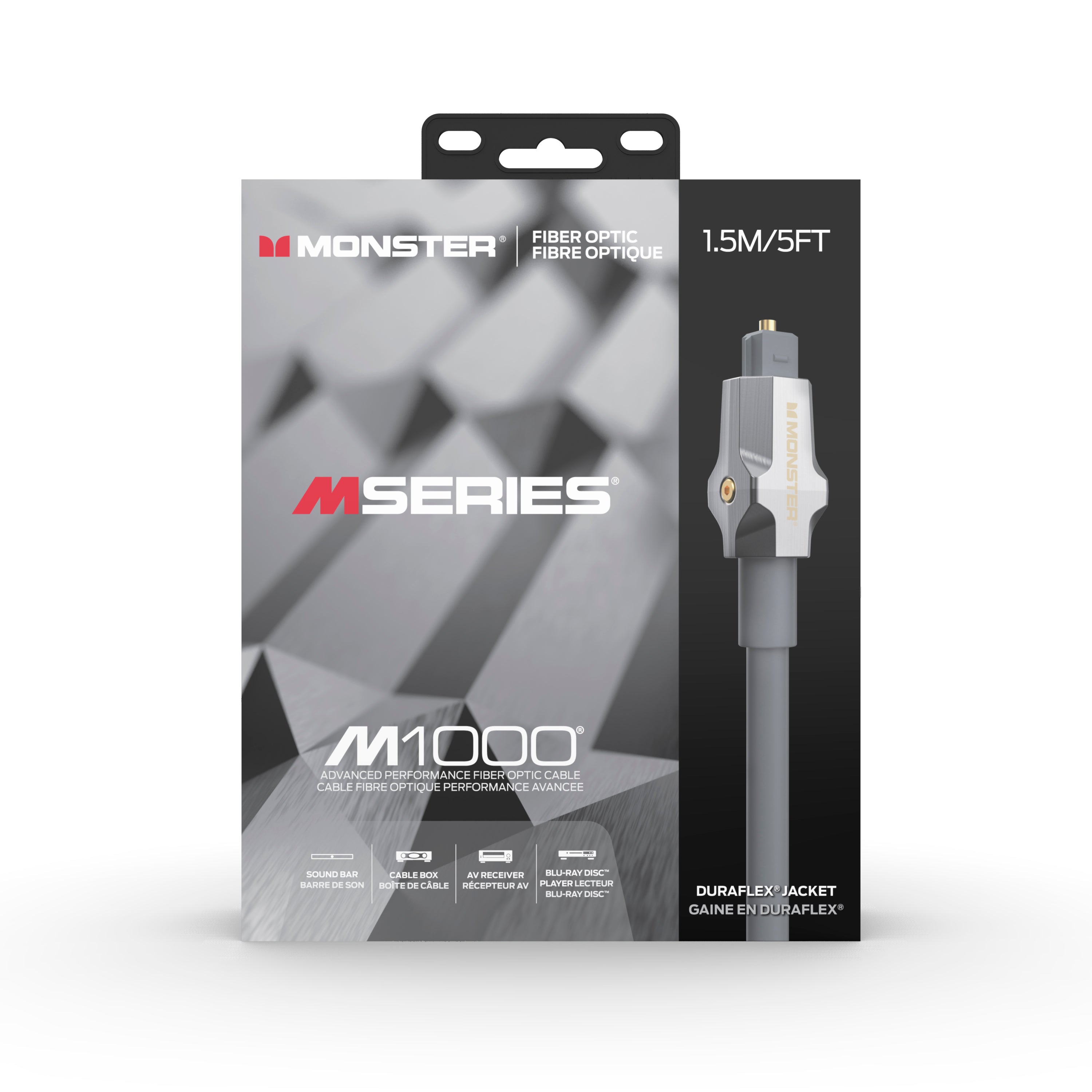 Monster VMM10013 M1000 Fiber Optic Audio Cable. 1.5 Meter