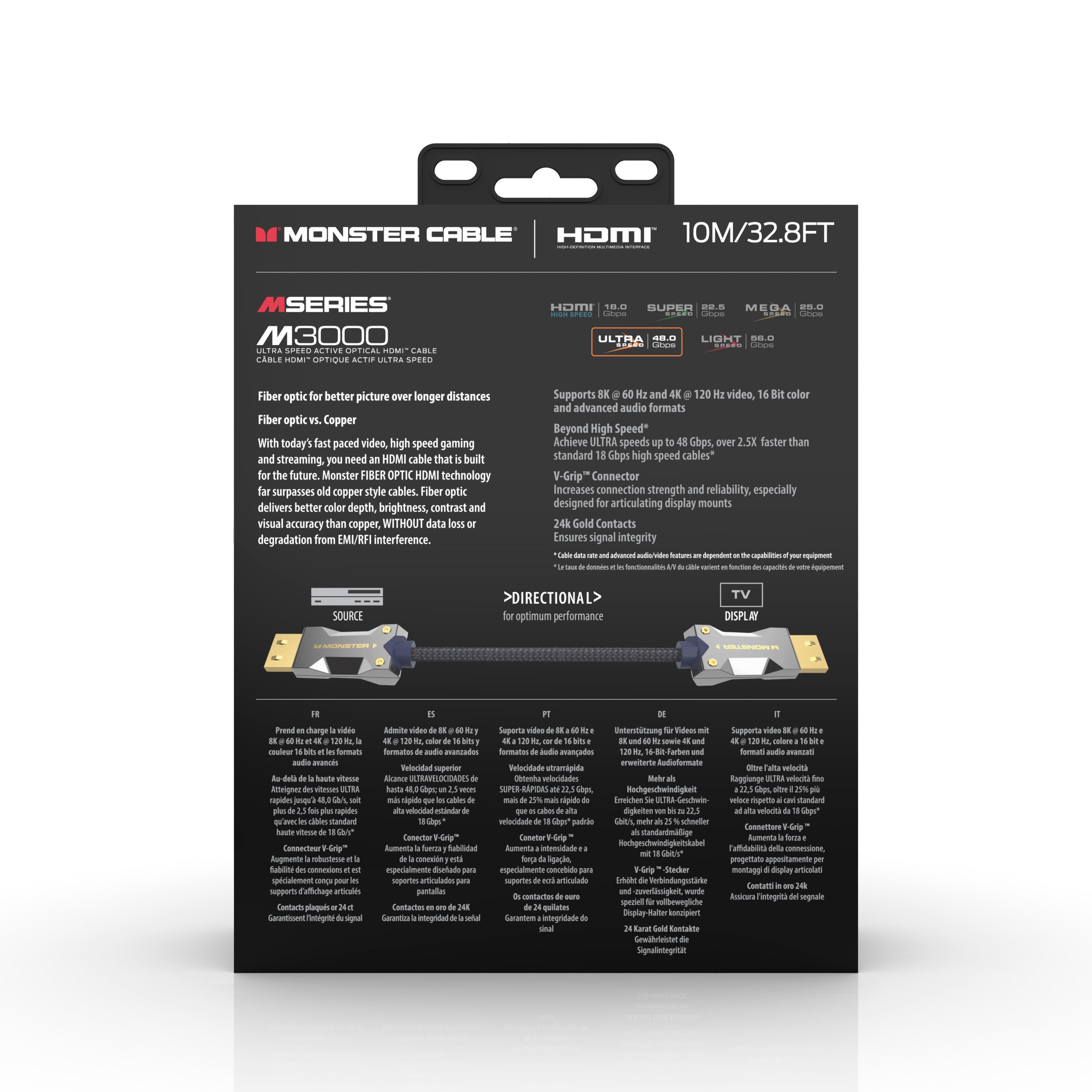 Monster VMM20010 M3000 HDMI 2.1 Cable. 10 Meter
