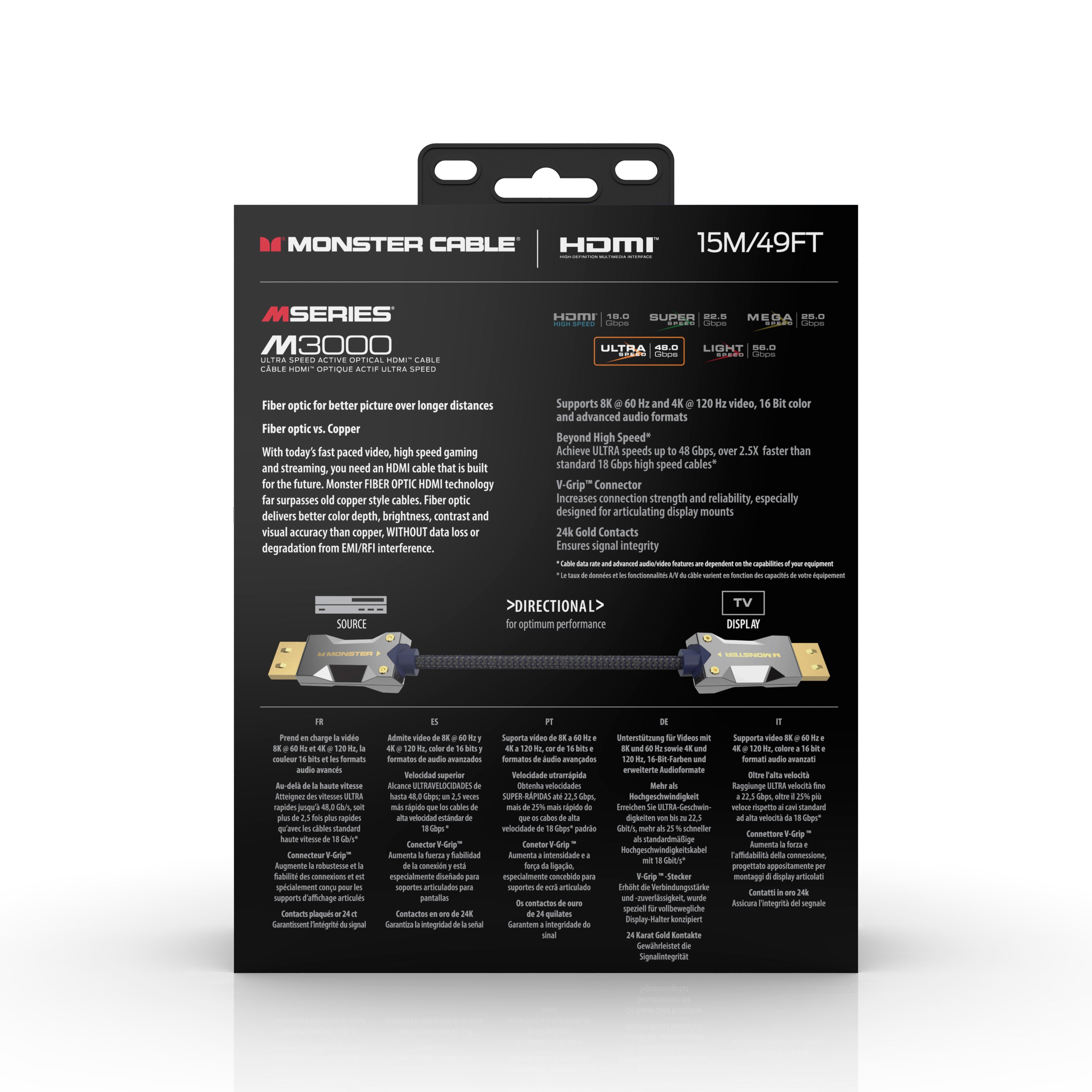 Monster VMM20011 M3000 HDMI 2.1 Cable. 15 Meter