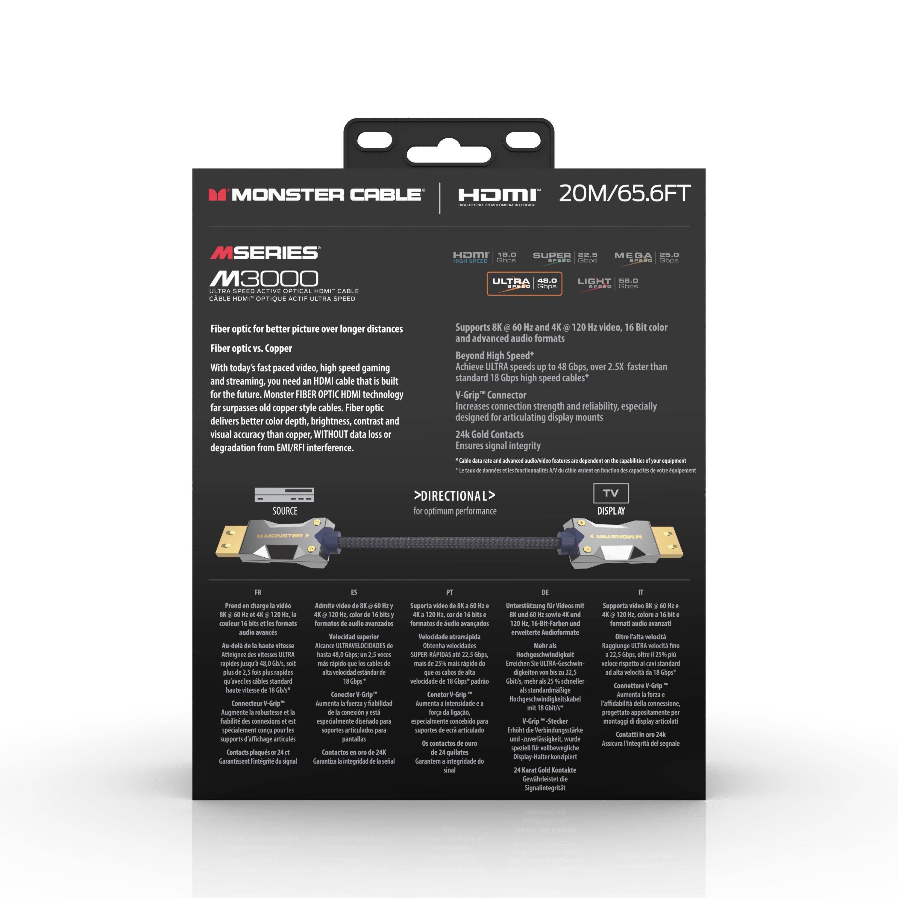 Monster VMM20012 M3000 HDMI 2.1 Cable. 20 Meter