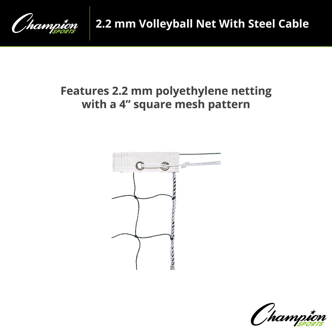 2.2 mm Volleyball Net with Steel Cable